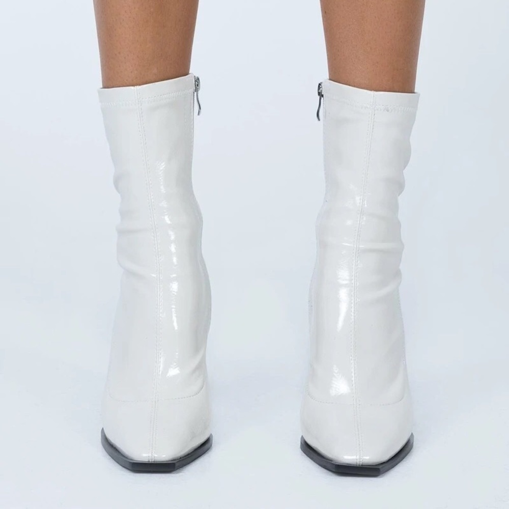 Princess Polly White Ankle Boots